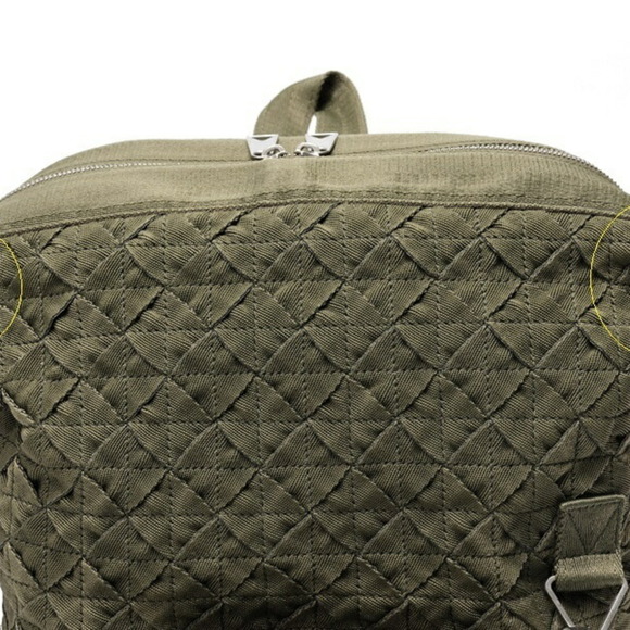 Bottega Veneta Webbing Intrecciato Backpack Rucksack 658972 Nylon Khaki S-159664 - Picture 5 of 9